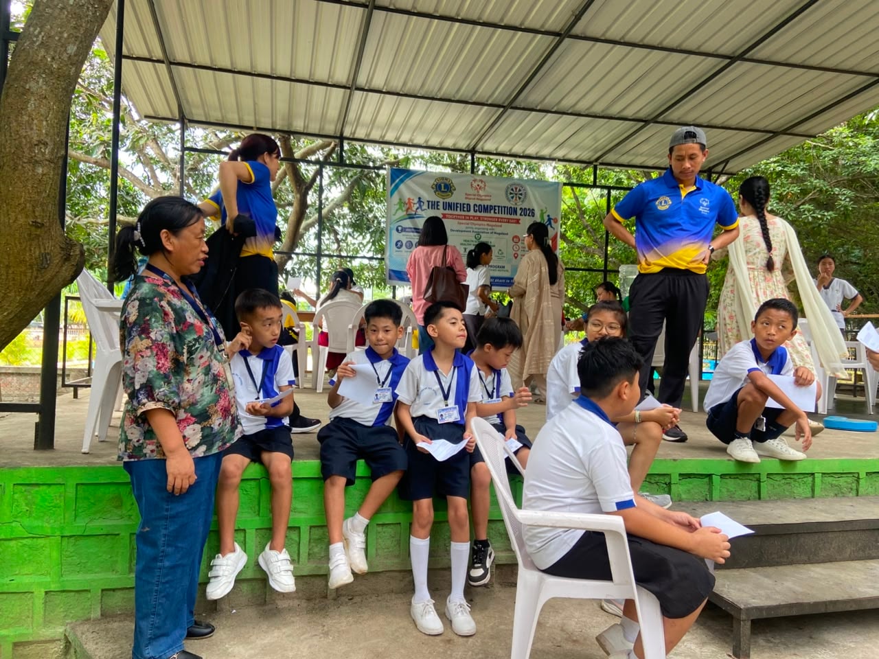 Children and organisers at the Special Olympics Nagaland Unified Competition 2026, DAN Campus Dimapur