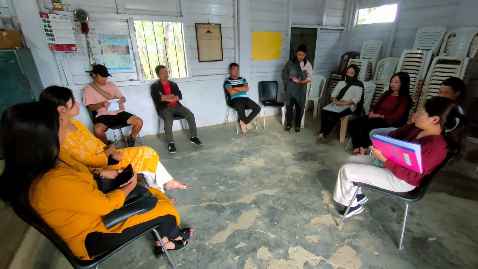 Child Protection Committee monthly review meeting at Sumi village, Phek district